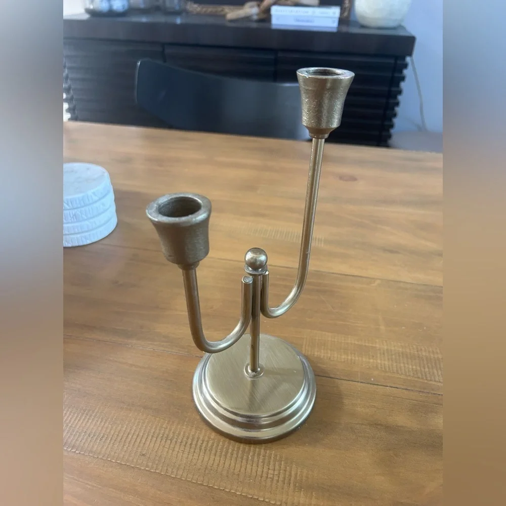 Hearth&Hand Staggering Gold Taper Candle Holder